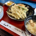 網元おおば - ワカサギ天ぷら定食