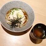 新宿御苑 天ぷら串 山本家 - 徳島半田素麺と本日のお椀（赤出汁）