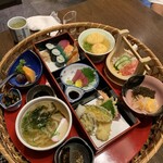 合掌レストランまこと   - 花籠御膳とやら。次に来たらこれにするの確定