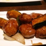 ハマチョウ - 黒酢の酢豚７００円(201410)