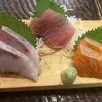 満天酒場 - 刺身三点盛り