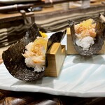 須崎屋台かじしか - ズワイガニ手巻き寿司(2貫) 