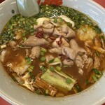 山岡家 - 期間限定　牛もつスタミナ醤油ラーメン