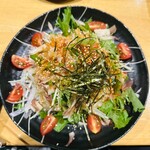 串処 直々 - 水菜　ミョウガ　大根のサラダ