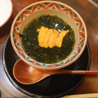 一心鮨 光洋 - 雲丹が載った茶碗蒸し♡(人*´∀｀)❤️フォアグラを練り込んでるそうです((o(^∇^)o))