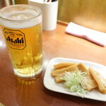 麺処 新白河 - 生ビール（500円）