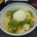 吉野家 - 2杯目は自作温玉ネギ丼ww