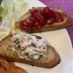 農家のイタリアン サンテンイチヨン - トマトバジルとツナオリーブのブルスケッタ