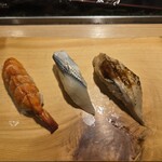 築地寿司岩 - えび、こはだ、穴子