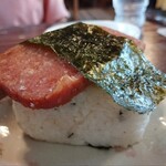 そば処 竹の子 - おっぽー（スパムにぎり）300円