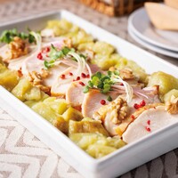 チキンと焼き茄子のガーリックマリネ