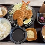 海老フライ 味噌かつ かつひで - 