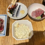 リンカーン食堂 - 22時からの1000円セット(うち1品は連れの分)