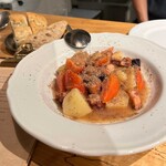 Chiacchiere - タコとフルーツトマト.ジャガイモの温野菜