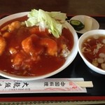 大龍飯店 - エビうま煮丼