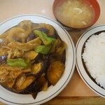 洋庖丁 - 肉なす生姜焼き定食　1200円