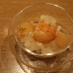 Grand Bleu Gamin - お口直し 桃のかき氷　ベリーニ風