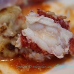 リストランテ ケン ヴェンティ クワトロ - オマール海老テールのレンコングラティナーレ　ムール貝を添えて。