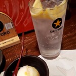 酒と食遊人 みなと - 能登うま塩レモンサワーとジェラート