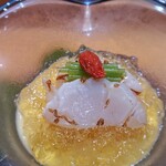 御料理 良所 - だしのジュレ、帆立もいい