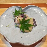 御料理 良所 - 太刀魚の焼き茄子ソース