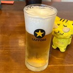 地鶏と鮮魚のお店 あおいや - サッポロ・ラガービール中瓶　650円（税込）