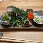 日本料理 e. - 小鉢にいろいろな食感