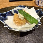 銀座 ます田 - 帆立あられ揚げ