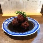 炭火と酒と肴 七福八郎 - ラム肉団子　ラム臭がバルサミコでサッパリ
