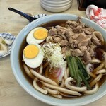 ふたばや - かけうどん2.5玉+肉+ゆで卵