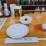 居酒屋ぼんでん - いただきまぁ〜す(⁠^⁠O^⁠)寒くてもビールですw