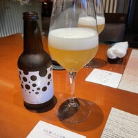 銀座 蟹みつ - お勧めのROCOCO TOKYO WHITE: フルーティーな香り、爽やかな味わいながらもコクがある。当たりのビール。