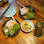 自由が丘牛タンいろ葉 - いろ葉サラダと梅水晶