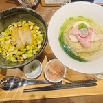 Ramen みず菜 - 昆布水つけ麺(醤油)