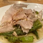 焼はまぐりる - オクラとししとう