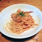 芽キャベツ - ワタリガニのパスタ。