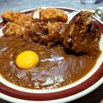 ほびーい喫茶店 - 生タマカツハンバーグカレー(値段お任せ)