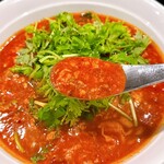 岡山辛麺 つるっと亀  - ドロドロスープ
