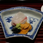 井本 - 鯛造り 赤雲丹(淡路島)造り