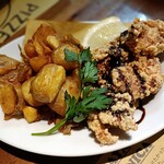 Pizzeria Bakka M'unica - 唐揚げ＆ポテトフライ