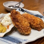 魚弥長久  - 牡蠣フライ　大粒　自家製タルタル美味しい