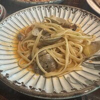トラットリア セッテ ハイアット リージェンシー 京都 - アサリとアスパラのリングイネ！！