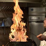 にしの鯔背 - 藁焼き