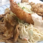 キッチン南海 - 唐揚、海老フライ、生姜焼き