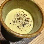 鮨しのぶ - とうもろこしの茶碗蒸し