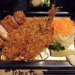 とんかつ大志 吉岡店 - ボリュームセレクトランチ（ひとくちヒレカツ、半ロースかつ、アジフライ）