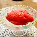 カメリア - ラズベリーとイチゴの手作りシャーベット