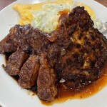 サル食堂 - 妻の注文した限定30食のコンビランチ1500円