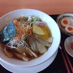 幸楽苑 - 醤油ラーメン+トッピング