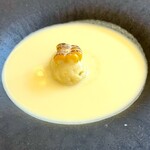 フランス料理ビストロやま - トウモロコシの冷製スープ